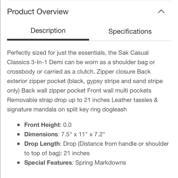 THE SAK Casual Classic 3-in-1 Demi 🌈🏝 w/ pompoms - Picture 6 of 6